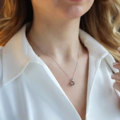 Lotus Çiçeği Zultanit Taşlı Gümüş Set thumbnail 2