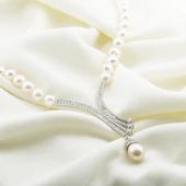 Zirkon Taşlı Kültür İncisi Gümüş Gerdanlık thumbnail 2