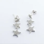 Yıldız Serisi Zirkon Taşlı Gümüş Küpe thumbnail 2