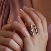 Bağlamalı Tasarım El İşi Gümüş Yüzük thumbnail 2