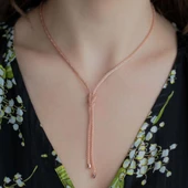 Özel Tasarım 925 Ayar Gümüş Hasır Kolye Küpe thumbnail 2