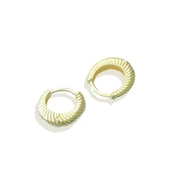 Bombeli Burgu Gold Kaplama Gümüş Halka Küpe thumbnail 3