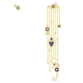 Deniz Atı ve Balık  Apm Modeli Gold Kaplama Zirkon Taşlı Zincir Gümüş Küpe thumbnail 2