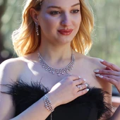 Elegant Zirkon Taşlı Gümüş Set thumbnail 3