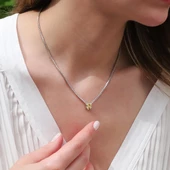 Yonca Zirkon Taşlı Su Yolu Gümüş Set thumbnail 2