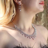 Elegant Zirkon Taşlı Gümüş Set thumbnail 5