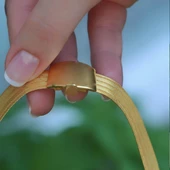 Dorika 925 Ayar Gümüş Gold Kaplama Trabzon Gerdanlık thumbnail 4