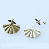 Mini Arı Gold Kaplama Gümüş Küpe thumbnail 3