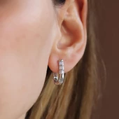 Baget Halka Gümüş Küpe thumbnail 3