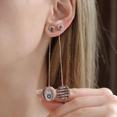 Apm Modeli Rose Gold Kaplama Fatma Ana Eli Gümüş Küpe thumbnail 1