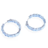 Emerald Taşlı Halka Gümüş Küpe thumbnail 4