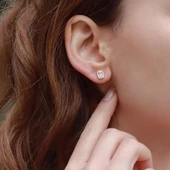 Starlight Diamond Mini Baget Tek Taş Gold Kaplama Set thumbnail 3