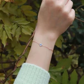 Kalp Figürlü Zirkon Taşlı Mine İşli Rose Gold Kaplama Gümüş Set thumbnail 4