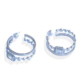 Sitrin Taşlı Çift Halka Gümüş Küpe thumbnail 3