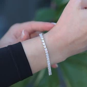 Kalpli Zirkon Taşlı Su Yolu Gümüş Set thumbnail 4