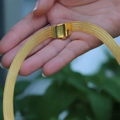 Dorika 925 Ayar Gümüş Gold Kaplama Trabzon Gerdanlık thumbnail 3