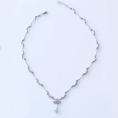 Çiçek Modeli Zirkon Taşlı Gümüş Gerdanlık thumbnail 4