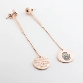 Apm Modeli Rose Gold Kaplama Fatma Ana Eli Gümüş Küpe thumbnail 4