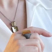 Kare  El İşi Dövme Gold Kaplama Otantik Takım thumbnail 5