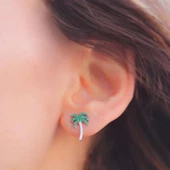 Zirkon Taşlı Palmiye Gümüş Set thumbnail 5