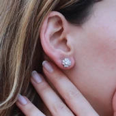 Çiçek Model Zirkon Taşlı Gümüş Set thumbnail 3