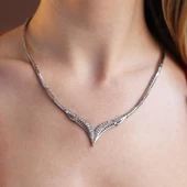 V Model Taşlı Gerdanlık thumbnail 3