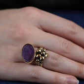 925 Ayar Gümüş Tasarım Otantik Kadın Yüzüğü thumbnail 2