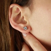 4 Tırnaklı Round Kesim Starlight Diamond Gümüş Takım thumbnail 4