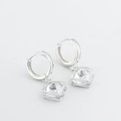 Pırlanta Modeli Zirkon Taşlı Gümüş Küpe thumbnail 2