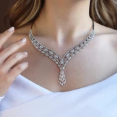 Zirkon Taşlı Gümüş Gerdanlık thumbnail 2
