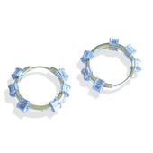 Mediate Stone Gold Kaplama Gümüş Halka Küpe thumbnail 4