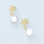 Yıldız Gold Kaplama Işıltılı Gümüş Küpe thumbnail 2