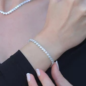 Kalpli Zirkon Taşlı Su Yolu Gümüş Set thumbnail 5