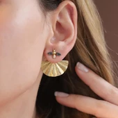 Mini Arı Gold Kaplama Gümüş Küpe thumbnail 1