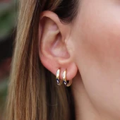 Fortuna Modeli 1,5cm Halka Gümüş Küpe thumbnail 1