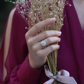 Round Kesim 3 Karat Tek Taş Model Starlight Diamond Set thumbnail 2