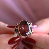 Zultanit Taşlı EL İşi Otantik 952 Ayar Gümüş Yüzük thumbnail 2