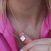 İkonik Alhambra Sedef Taşlı Rose Gold Kaplama Gümüş Set thumbnail 5