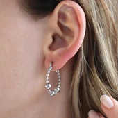 Dorika Modeli Gümüş Halka Küpe thumbnail 2