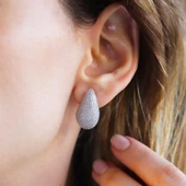 Bottega Damla Taşlı Gümüş Küpe thumbnail 2