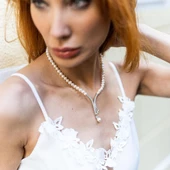 Zirkon Taşlı Kültür İncisi Gümüş Gerdanlık thumbnail 3