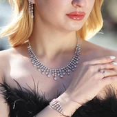 Elegant Zirkon Taşlı Gümüş Set thumbnail 1