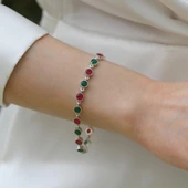 Turmalin Taşlı Su Yolu Otantik Gümüş Takım thumbnail 4