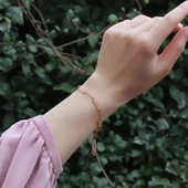 Rose Gold Kaplama Trend Geçme Zincir Gümüş Set thumbnail 3