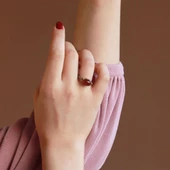 Akik Taşlı EL İşi Otantik 925 Ayar Gümüş Yüzük thumbnail 2