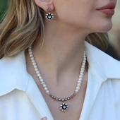Elmas Montür İnci Gerdanlık Set - 1
