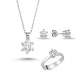 6 Tırnaklı Round Kesim Tek Taş Starlight Diamond Takım thumbnail 1