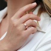 Moon Gümüş Minimal Yüzük thumbnail 1