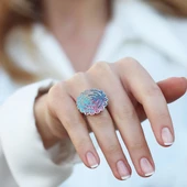 Milliner Renkli Zirkon Taşlı Gümüş Yüzük thumbnail 5