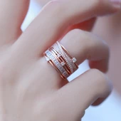 Sarmal Model Zirkon Taşlı Rose Gold Kaplama Gümüş Yüzük thumbnail 1